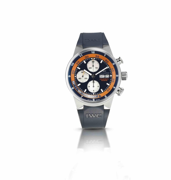 IWC. A fine limited edition titanium and stainless steel calendar chronograph automatic wristwatch