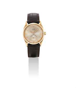 ROLEX. A FINE AND RARE 18K PINK GOLD THIN WRISTWATCH