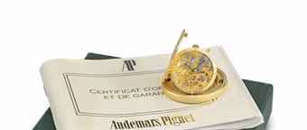 Audemars Piguet. A fine and rare 22K gold skeletonized United States of America Twenty Dollars coin watch