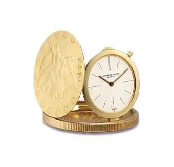AUDEMARS PIGUET. AN 18K GOLD TWENTY DOLLAR COIN WATCH