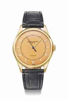 Vacheron & Constantin. A fine and attractive 18K gold automatic wristwatch with sweep centre seconds and pink dial.