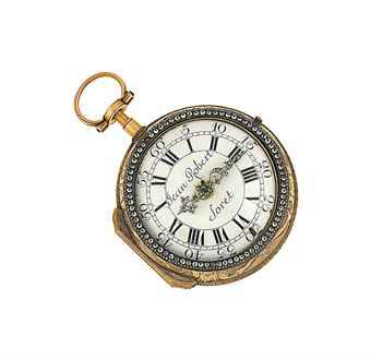 A late 18th century gold and enamel verge pair-case pocket watch, by Jean Robert Soret