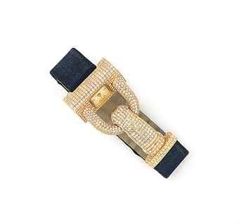 AN 18CT GOLD AND DIAMOND 'CADENAS' WRISTWATCH, BY VAN CLEEF & ARPELS