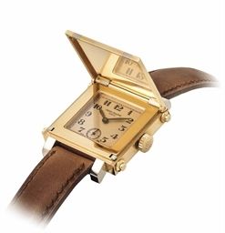 PATEK PHILIPPE. A FINE 18K TWO-COLOR GOLD SQUARE CABRIOLET WRISTWATCH WITH CERTIFICATE AND BOX