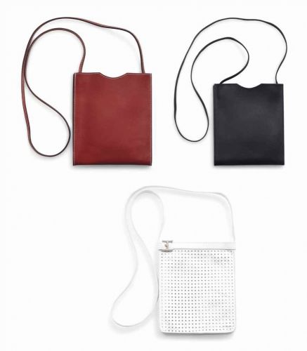 POCHETTE TOUDOU EN CUIR PERFORÉ BLANC, GARNITURE EN MÉTAL ARGENTÉ PALLADIÉ