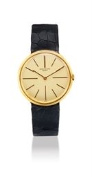PATEK PHILIPPE. A FINE AND RARE 18K GOLD WRISTWATCH