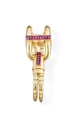 A GOLD AND RUBY 'CADENAS' WATCH, BY VAN CLEEF & ARPELS