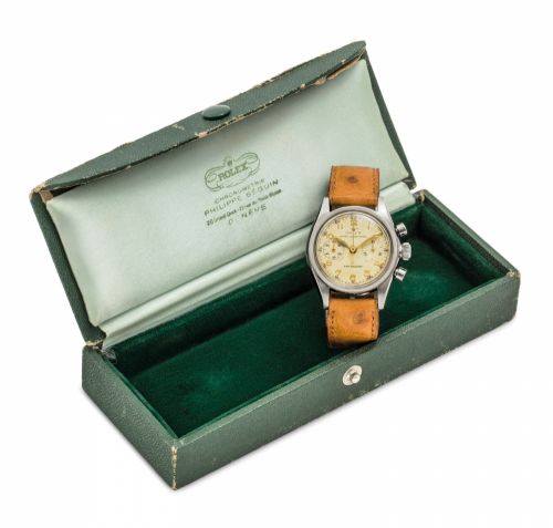 ROLEX. A RARE STAINLESS STEEL CHRONOGRAPH WRISTWATCH /bb 