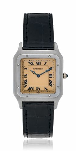CARTIER, PLATINUM SANTOS DUMONT 90TH ANNIVERSARY, REF. 1575 1