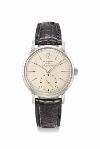 Patek Philippe. A very rare and attractive stainless steel anti-magnetic wristwatch