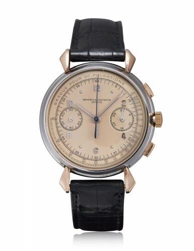 VACHERON & CONSTANTIN, STEEL AND PINK GOLD PULSATION DIAL CHRONOGRAPH WRISTWATCH, REF. 4178