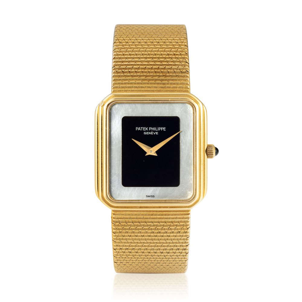 PATEK PHILIPPE, GOLD BRACELET WATCH, REF. 3859/1 -