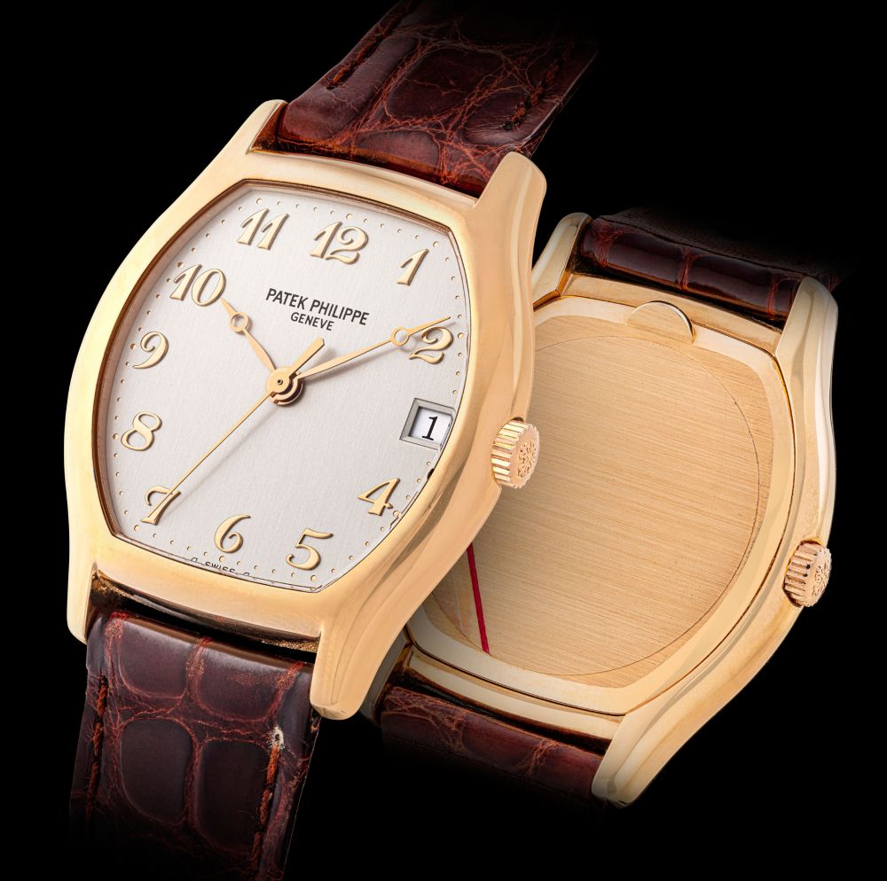 PATEK PHILIPPE, PINK GOLD TONNEAU-SHAPED, REF. 5030R -