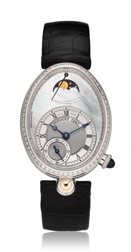 BREGUET, REINE DE NAPLES, MOTHER OF PEARL DIAL, 18K WHITE GOLD & DIAMOND LADIES’ WATCH, REF. 8908 -