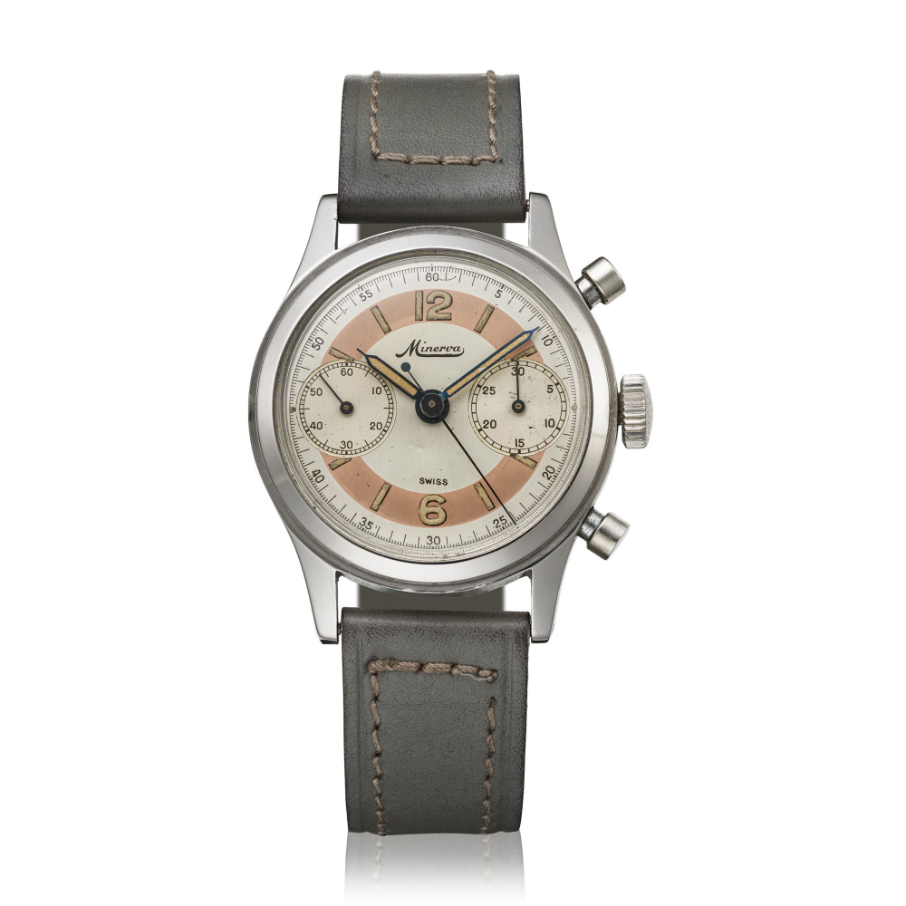 MINERVA, STAINLESS STEEL CHRONOGRAPH, REF. 1335 -