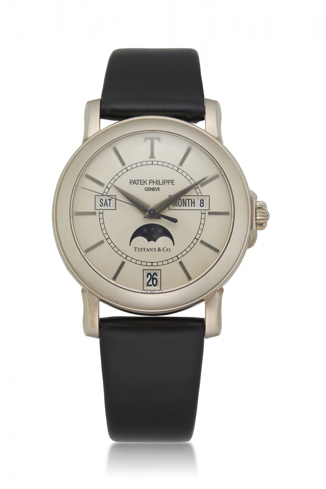 PATEK PHILIPPE, WHITE GOLD LIMITED EDITION OF 150 PIECES, REF. 5150G RETAILED BY TIFFANY & CO. -