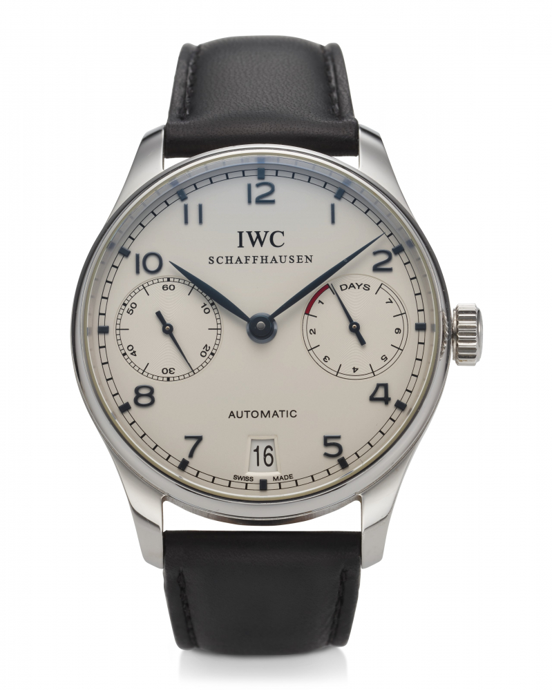 IWC, PORTUGIESER, 7 DAY POWER RESERVE, STEEL, REF. IW500107 -