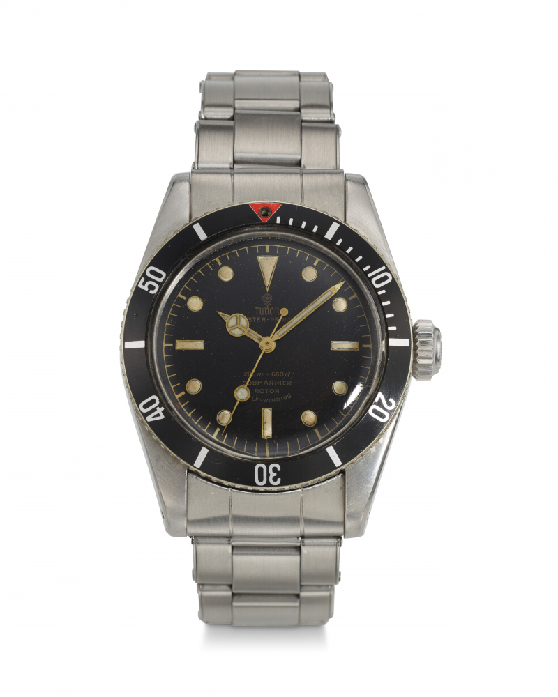 TUDOR, REF. 7924, SUBMARINER “BIG CROWN”, A VERY FINE AND RARE STEEL WRISTWATCH