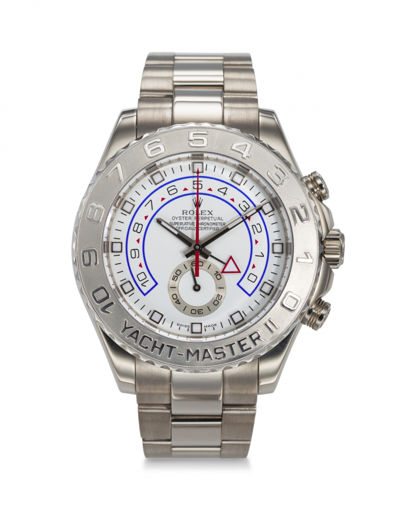 ROLEX, REF. 116689, YACHT-MASTER II, A FINE 18K WHITE GOLD FLYBACK CHRONOGRAPH WRISTWATCH WITH COUNTDOWN REGATTA TIMER