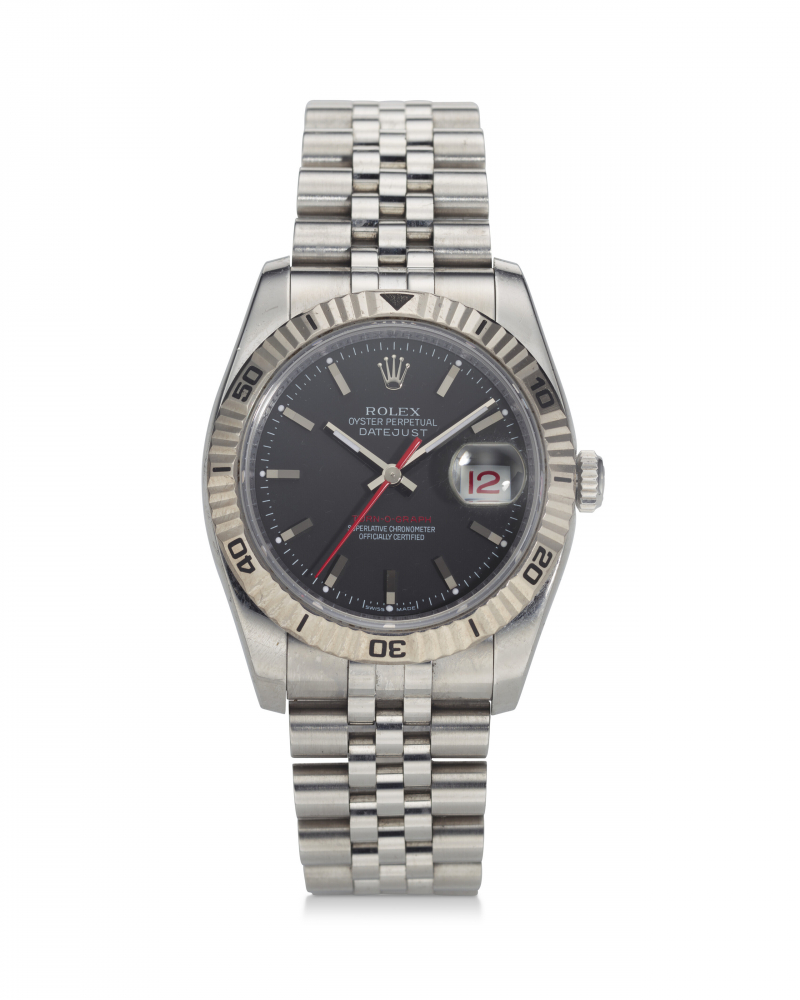 ROLEX, REF. 116264, DATEJUST TURN-O-GRAPH, A FINE STEEL WRISTWATCH WITH DATE -
