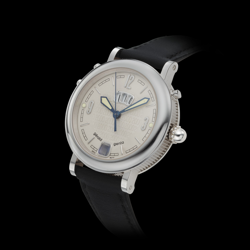 GERALD GENTA, BACKTIME, 18K WHITE GOLD, REF. G3805 -