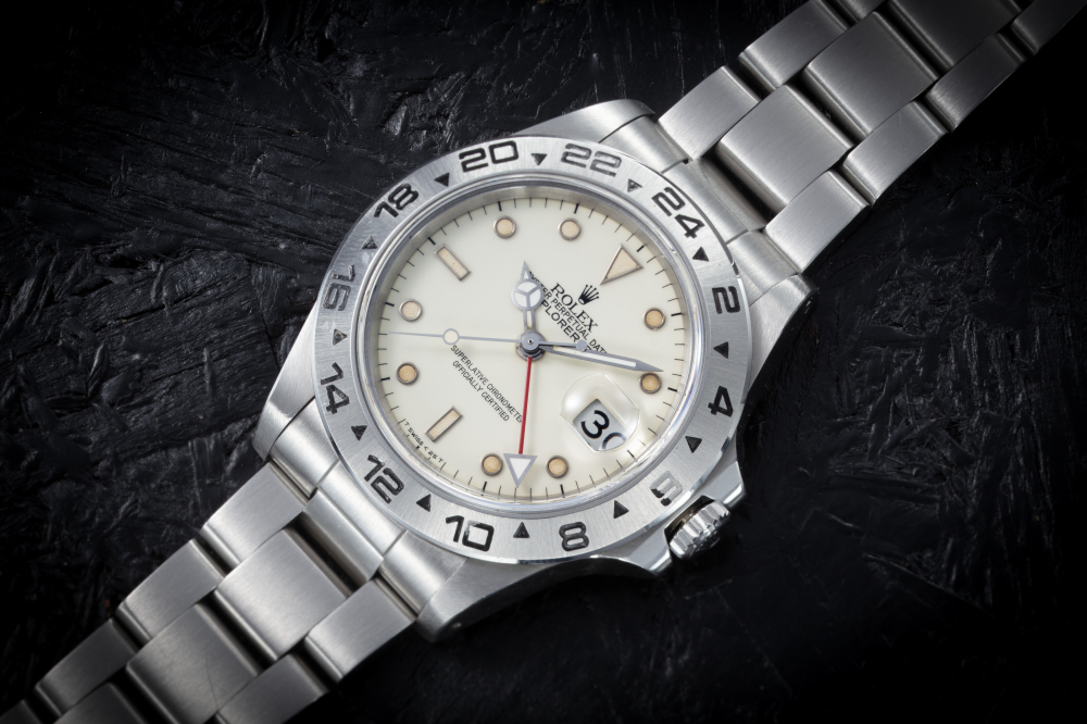 ROLEX, EXPLORER II ‘PANNA’ REF. 16550, A STAINLESS STEEL DUAL TIME AUTOMATIC WRISTWATCH