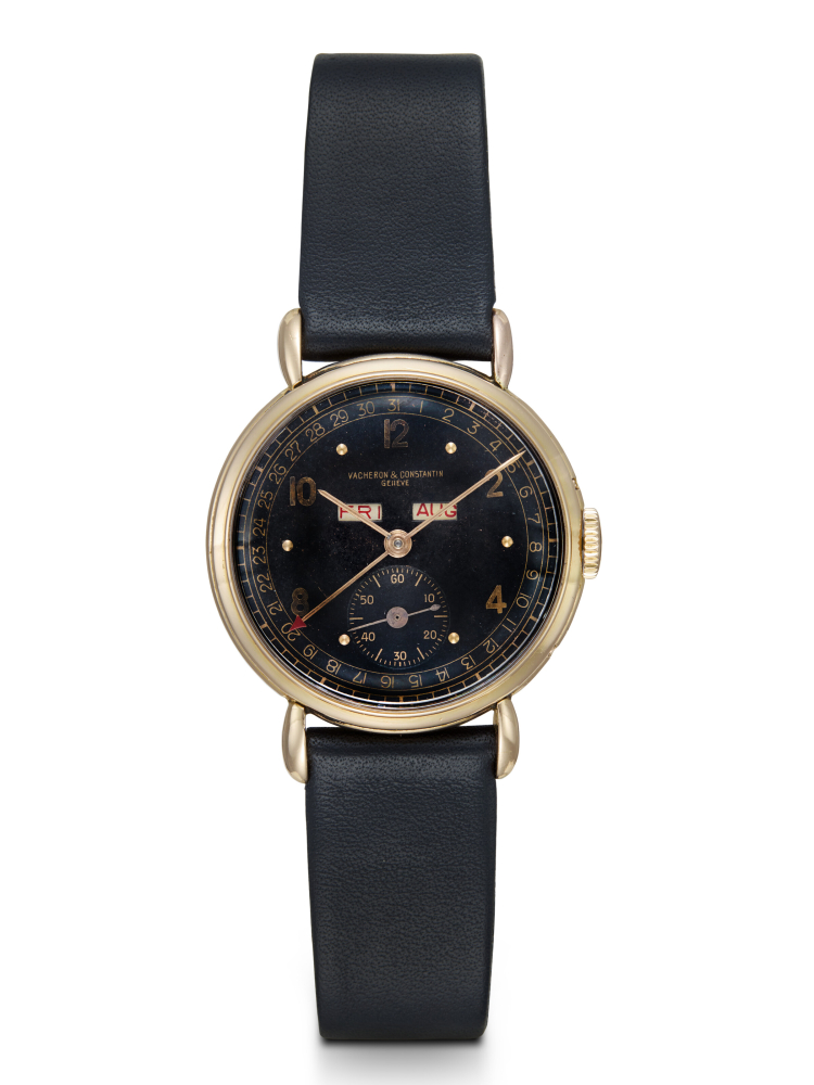 VACHERON CONSTANTIN REF. 4241, A FINE AND RARE 18K PINK GOLD TRIPLE CALENDAR WRISTWATCH WITH BLACK DIAL