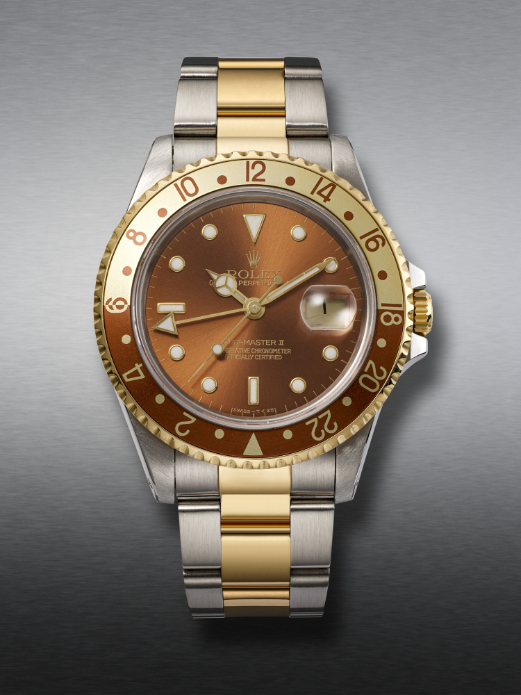 ROLEX, STAINLESS STEEL AND YELLOW GOLD DUAL TIME ‘GMT MASTER II’, REF. 16713