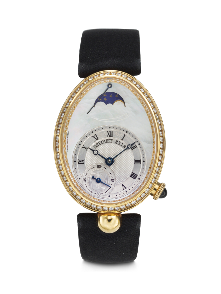 BREGUET, YELLOW GOLD, MOTHER OF PEARL, AND DIAMOND-SET 'REINE DE NAPLES', REF. 8908