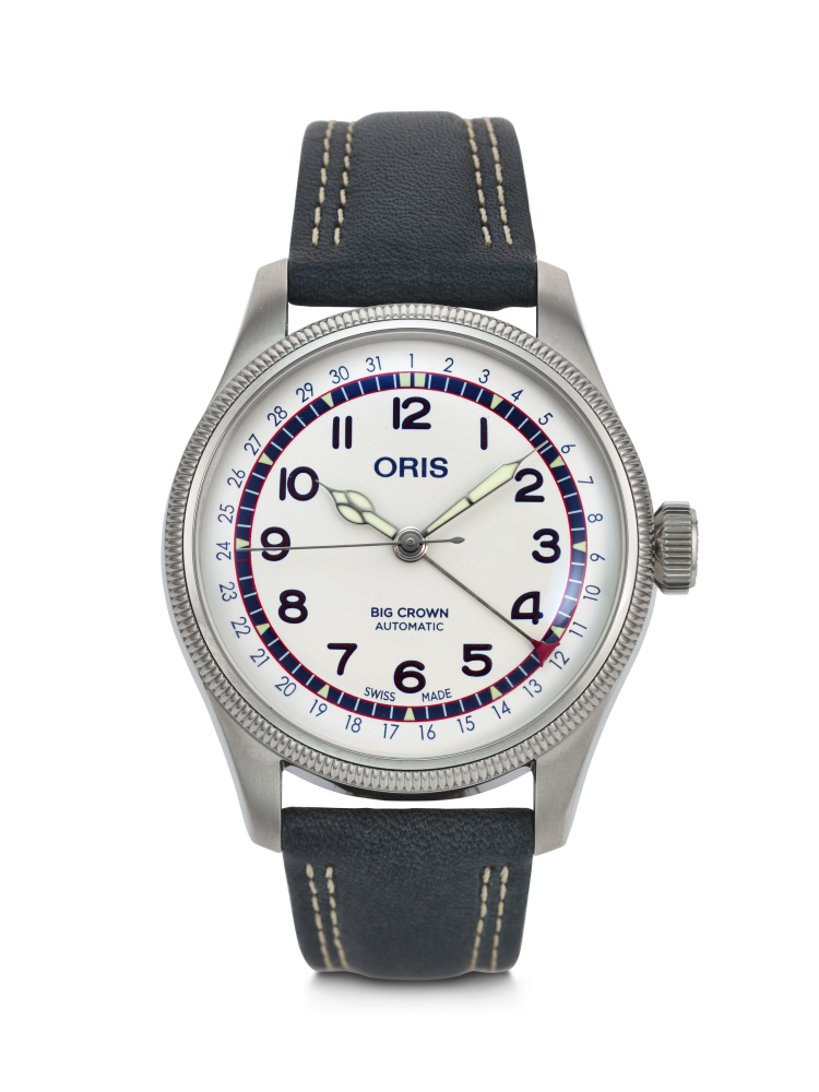 ORIS, LIMITED EDITION STAINLESS STEEL 'BIG CROWN POINTER DATE HANK AARON' REF. 0175477854081-SET