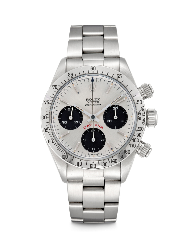 ROLEX. A RARE STAINLESS STEEL CHRONOGRAPH WRISTWATCH WITH BRACELET
