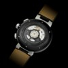 LOUIS VUITTON. A BLACK COATED STAINLESS STEEL AUTOMATIC FLYBACK CHRONOGRAPH WRISTWATCH WITH DATE AND COUNTDOWN INDICATOR