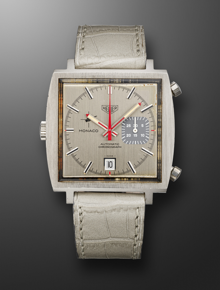 HEUER, STAINLESS STEEL CHRONOGRAPH 'MONACO', REF. 1133" -