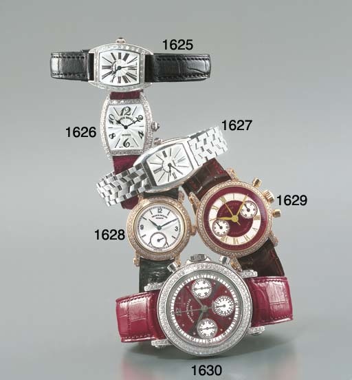 FRANCK MULLER. A LADY'S 18K GOLD AND DIAMOND-SET WRISTWATCH