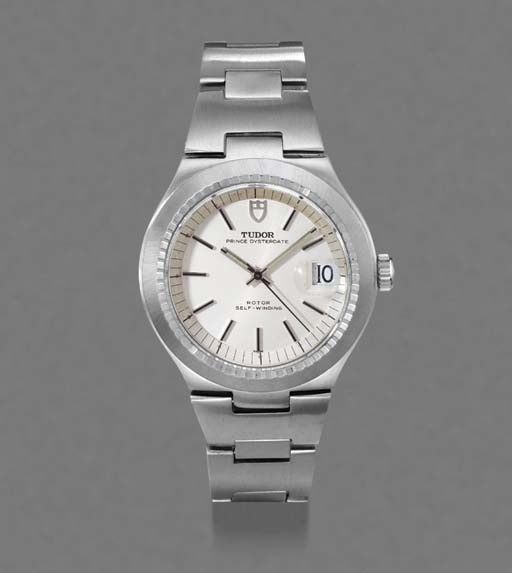 Tudor. A stainless steel self-winding waterproof wristwatch with sweep centre seconds, date and bracelet