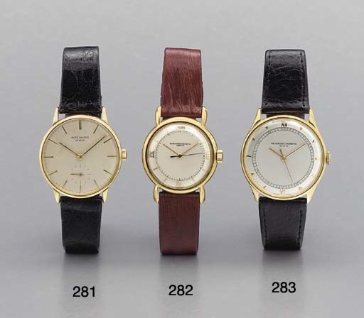 Vacheron & Constantin. A fine 18K gold wristwatch with sweep center seconds and two-tone dial