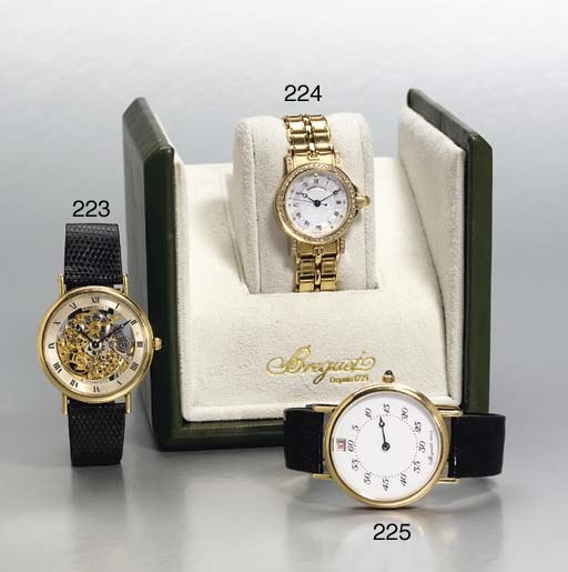 BREGUET. A FINE 18K GOLD LIMITED EDITION AUTOMATIC JUMP HOUR WRISTWATCH