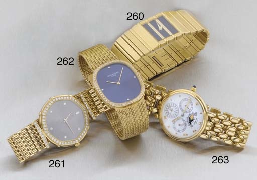Royama. A gold and diamond set automatic wristwatch
