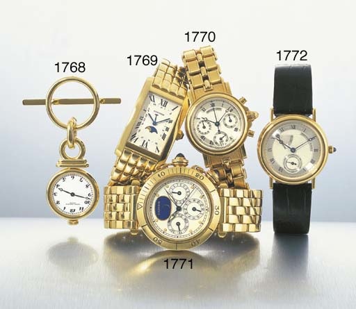 BREGUET. AN 18K GOLD SELF-WINDING CHRONOGRAPH WRISTWATCH WITH DATE AND BRACELET