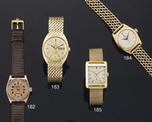 Rolex. An 18ct Gold Water Resistant Automatic Centre Seconds Wristwatch on associated gold bracelet