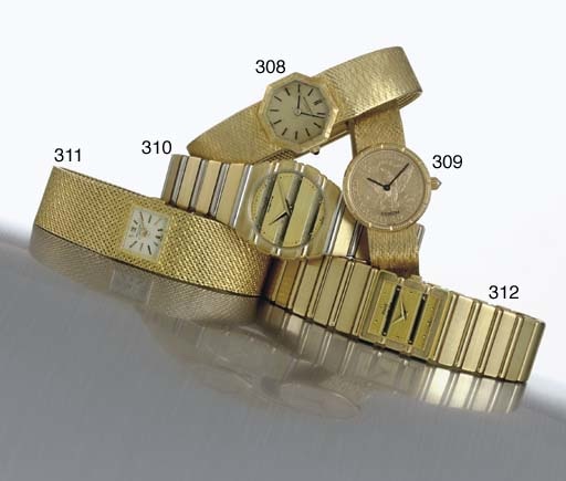 PIAGET. AN 18K TWO-COLOR GOLD BRACELET WATCH