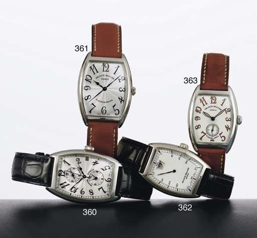 FRANCK MULLER. A STAINLESS STEEL TONNEAU WRISTWATCH