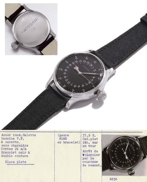 Longines. A highly unusual and rare stainless steel limited edition aviator's wristwatch with sweep centre seconds and hack feature, made for Swissair