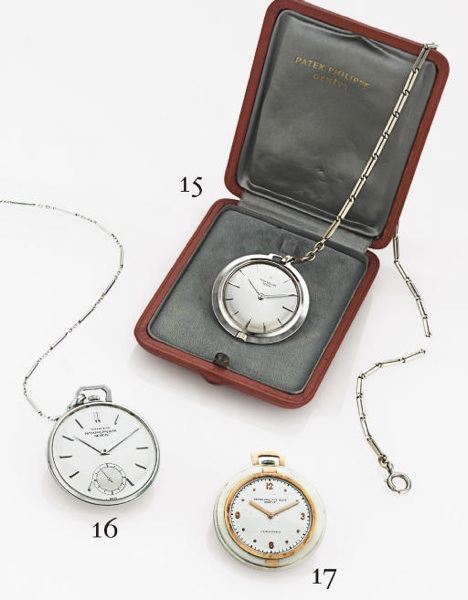 PATEK PHILIPPE. AN 18K TWO-COLOR GOLD OPENFACE KEYLESS LEVER DRESS WATCH