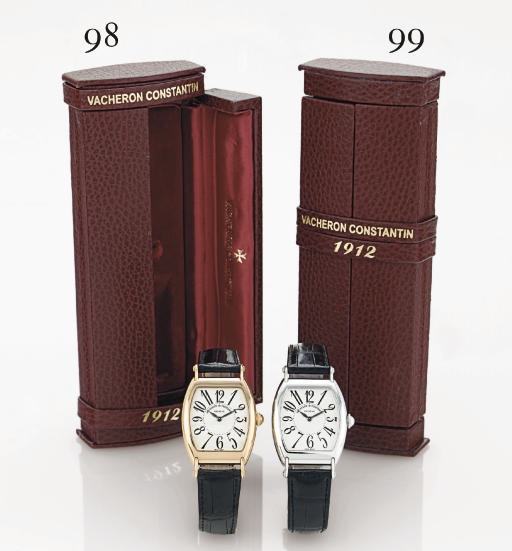 VACHERON CONSTANTIN. A LIMITED EDITION 18K PINK GOLD TONNEAU WRISTWATCH