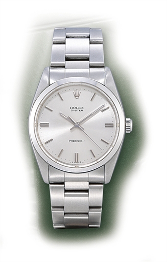 ROLEX, PRECISION REF. 6424.STAINLESS STEEL MANUAL-WINDING BRACELET WATCH