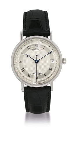 BREGUET, REF. 5917.WHITE GOLD AUTOMATIC WRISTWATCH WITH DATE DISPLAY