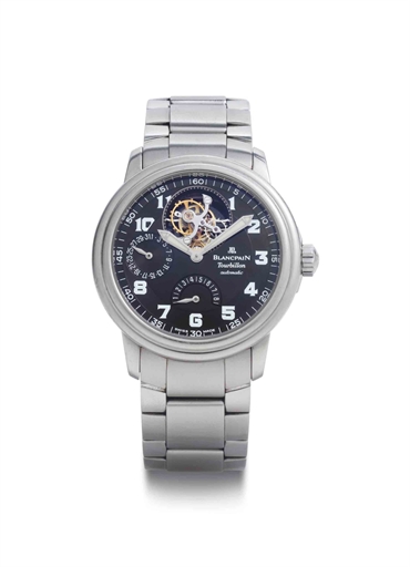 Blancpain. A Stainless Steel Tourbillon Wristwatch With Date, 8-Day Power Reserve And Bracelet