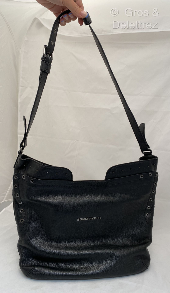 SONIA RYKIEL Sac cabas 36 cm en cuir grainé... - Lot 171 - Gros & Delettrez