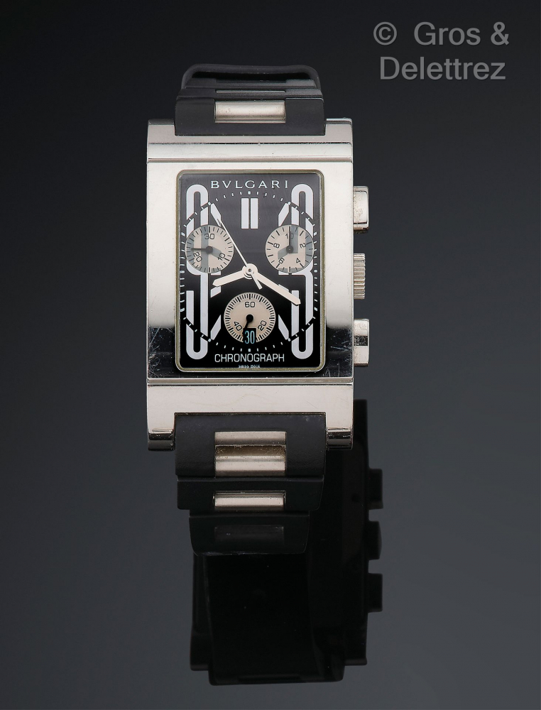 BULGARI « Rettangolo », vers 2000,Montre... - Lot 331 - Gros & Delettrez